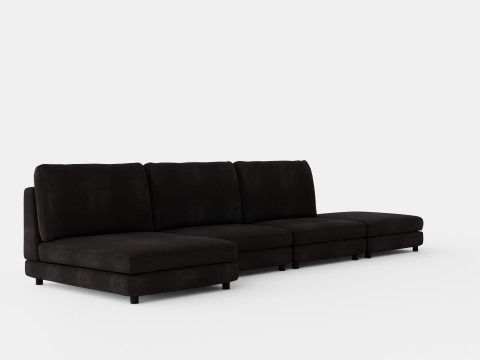 Arken U Module Sofa With Divan Reversible Velvet 3D 模型