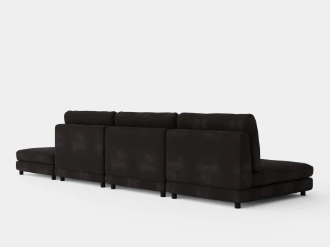 Arken U Module Sofa With Divan Reversible Velvet 3D Model