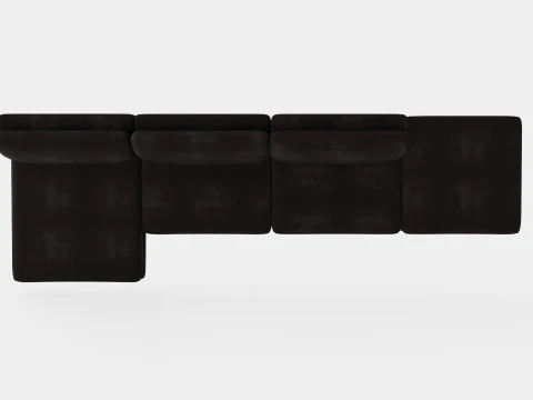 Arken U Module Sofa With Divan Reversible Velvet 3D Model
