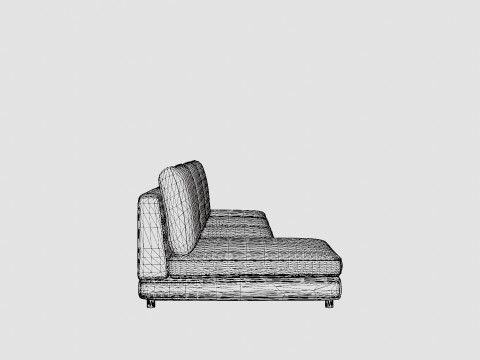 Arken U Module Sofa With Divan Reversible Velvet 3D 模型
