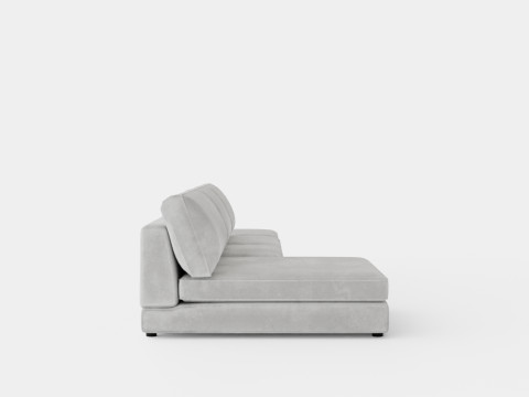 Arken U Module Sofa With Diviable Velvet Light Gray 3D 모델