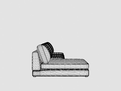 Arken U Module Sofa With Diviable Velvet Light Gray 3D 모델