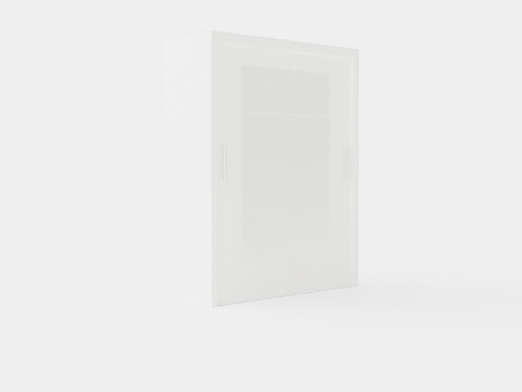 Anselm Wardrobe 2 Sliding Doors White 3D 模型