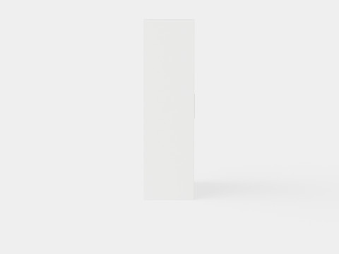 Anselm Wardrobe 2 Sliding Doors White 3D 모델