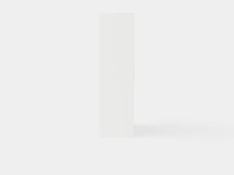 Anselm Wardrobe 2 Sliding Doors White 3D Model