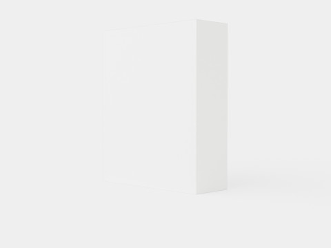 Anselm Wardrobe 2 Sliding Doors White 3D 모델