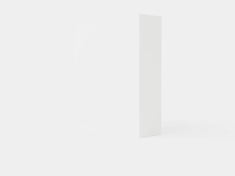 Anselm Wardrobe 2 Sliding Doors White 3D Model