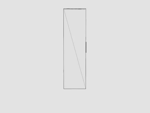 Anselm Wardrobe 2 Sliding Doors White 3D Model