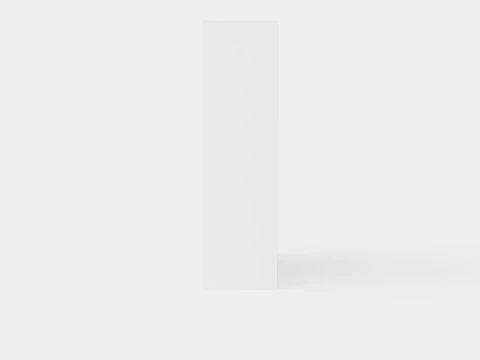 Anselm Wardrobe 3 Sliding Doors White 3D Model