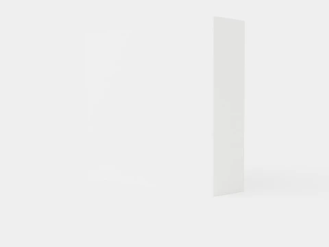 Anselm Wardrobe 3 Sliding Doors White 3D Model