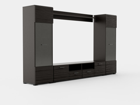 Apryl Media Furniture Black 3D Model