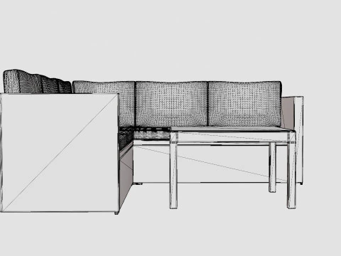 Bahamas Light Lounge Set 3D Model