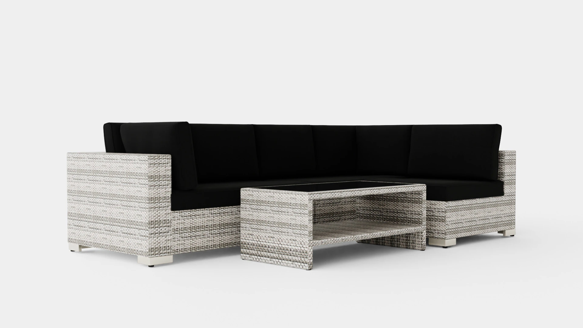 Bahamas Lounge Group 5 Seater Table M Shelf 3D Model .c4d .max .obj .3ds .fbx .stl .blend 