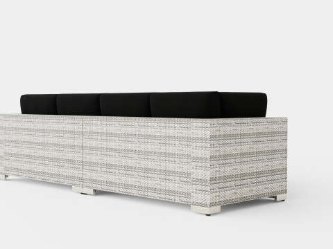 Bahamas Lounge Group 5 Seater Table M Shelf Modèle 3D