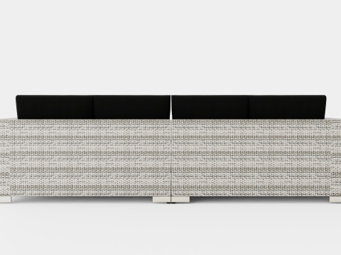 Bahamas Lounge Group 5 Seater Table M Shelf Modèle 3D