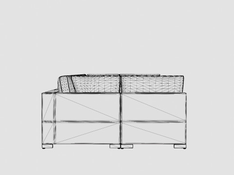 Bahamas Lounge Group 6 Seater Table M Shelf 3D 模型