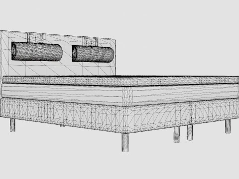 Belinda Continental Bed 3D Model