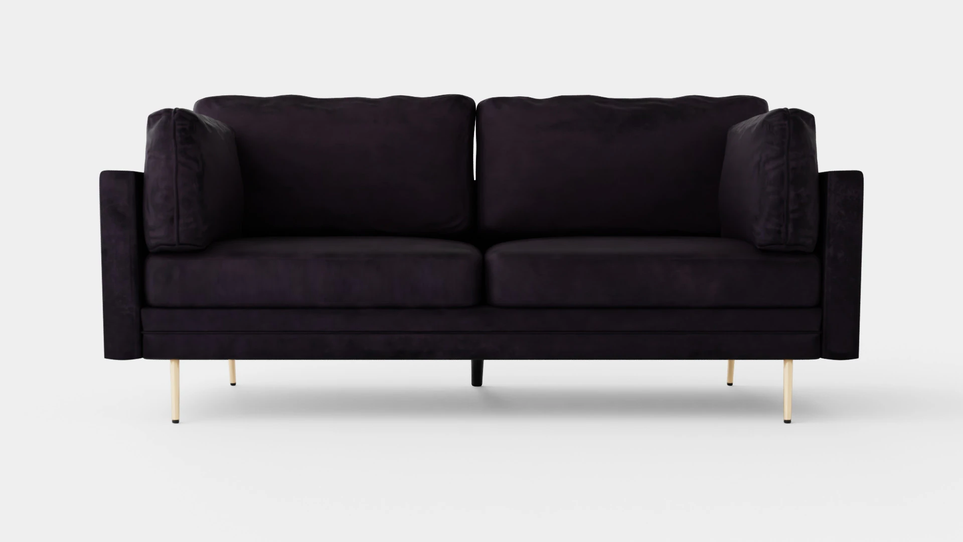 Bloom Velvet Sofa 3 Seater 3D Model .c4d .max .obj .3ds .fbx .stl .blend