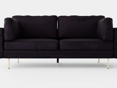 Canap&eacute; Bloom Velours 3 Places Modèle 3D