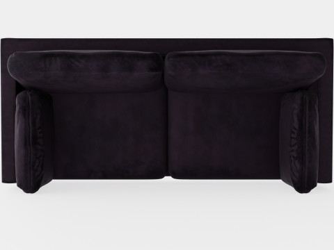 Bloom Velvet Sofa 3 Seater 3D 模型