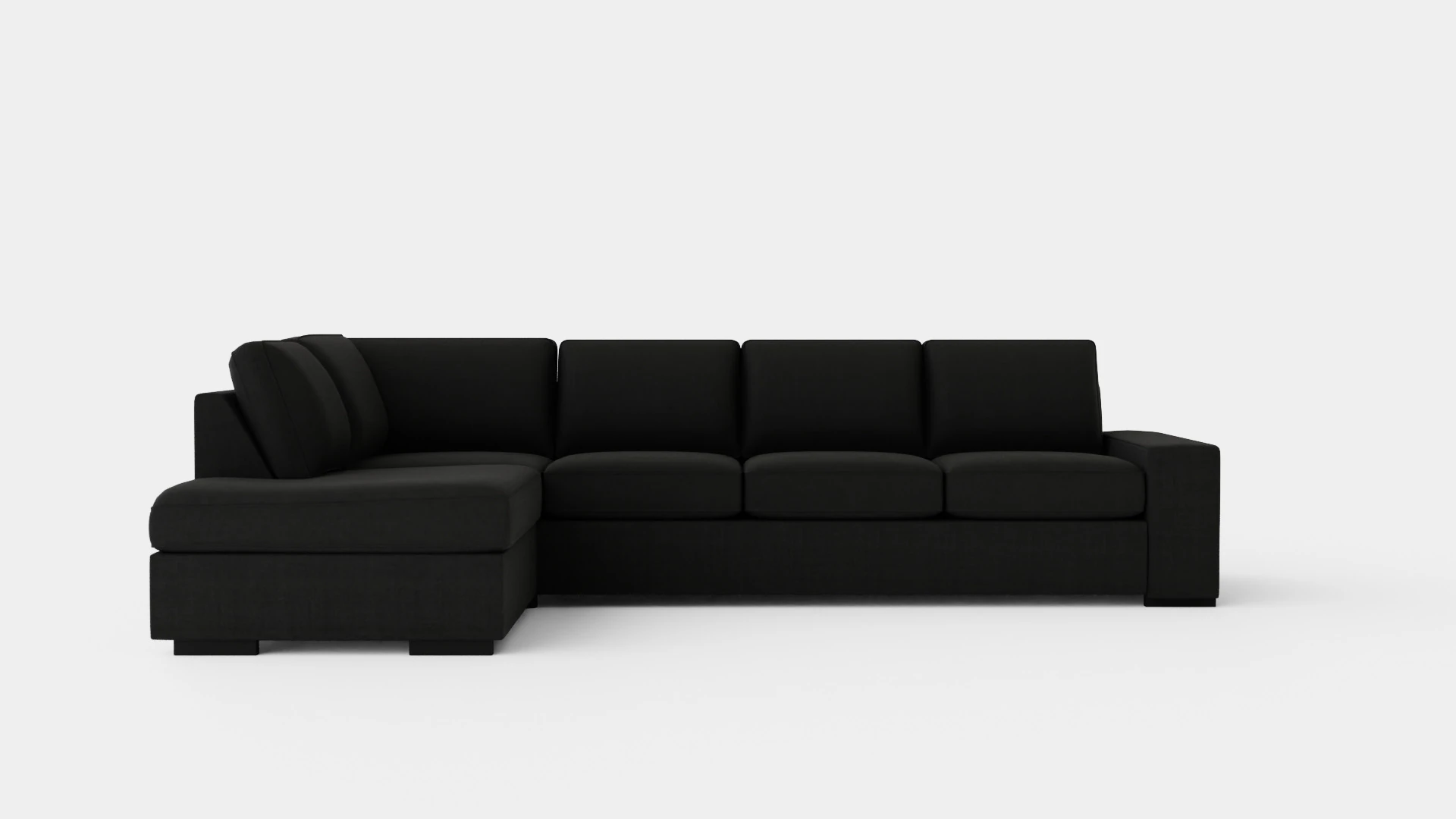 Boss 4 Seater Sofa With Chaise Lounge Left Anthracite 3D Model .c4d .max .obj .3ds .fbx .stl .blend 