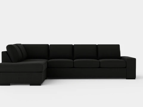 Boss 4 Seater Sofa With Chaise Lounge Left Anthracite 3D Model