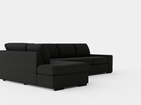 Boss 4 Seater Sofa With Chaise Lounge Left Anthracite 3D 模型