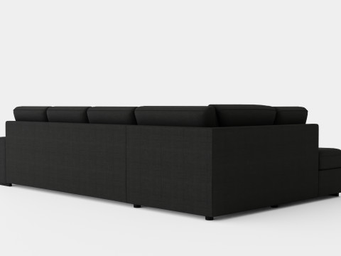 Boss 4 Seater Sofa With Chaise Lounge Left Anthracite 3D 模型