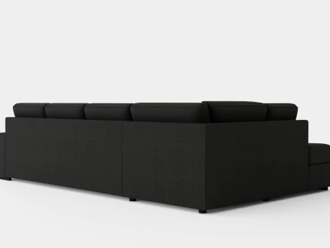 Boss 4 Seater Sofa With Chaise Lounge Left Anthracite 3D Model