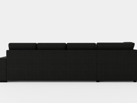 Boss 4 Seater Sofa With Chaise Lounge Left Anthracite 3D 模型