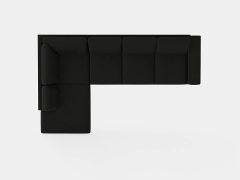 Boss 4 Seater Sofa With Chaise Lounge Left Anthracite 3D Model