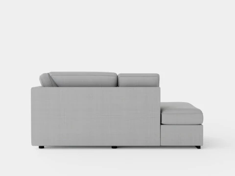 Boss 4 Seater Sofa With Chaise Lounge Left Light Gray 3D Model