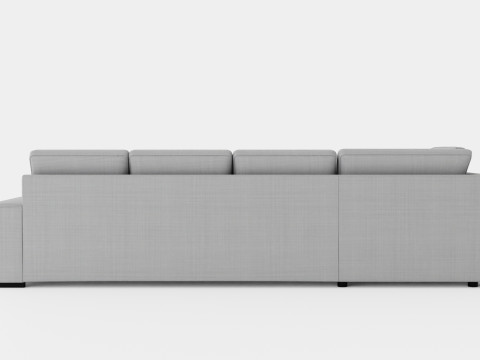 Boss 4 Seater Sofa With Chaise Lounge Left Light Gray Model 3D