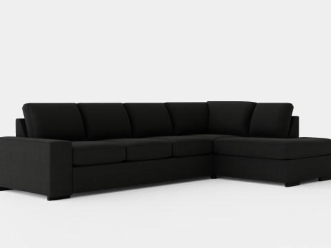 Boss 4 Seater Sofa With Chaise Lounge Right Anthracite Modello 3D