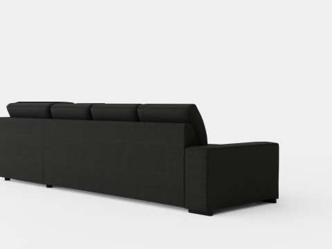 Boss 4 Seater Sofa With Chaise Lounge Right Anthracite 3D Model
