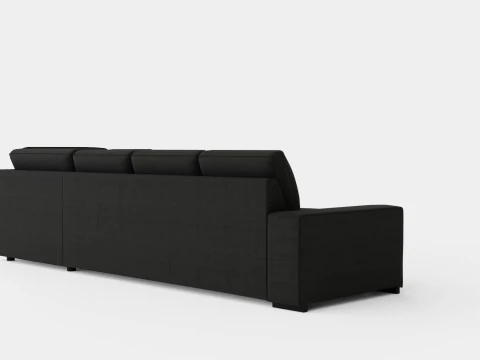 Boss 4 Seater Sofa With Chaise Lounge Right Anthracite 3D Model