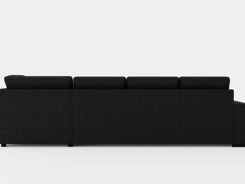 Boss 4 Seater Sofa With Chaise Lounge Right Anthracite 3D Model