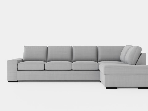Boss 4 Seater Sofa With Chaise Lounge Right Light Gray 3D Модель