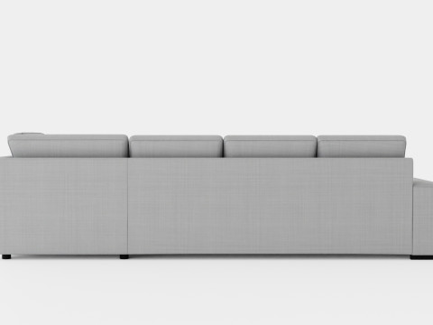 Boss 4 Seater Sofa With Chaise Lounge Right Light Gray 3D Модель