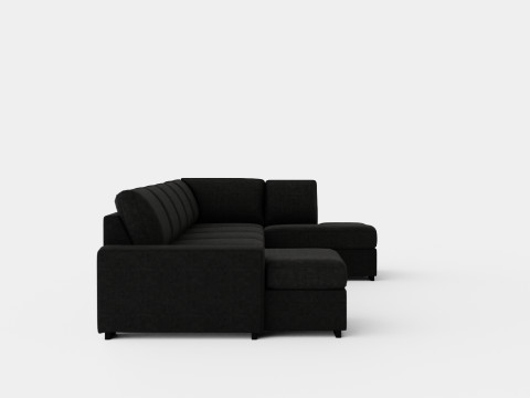 Boss U Sofa Large With Divan Left Anthracite 3D Model