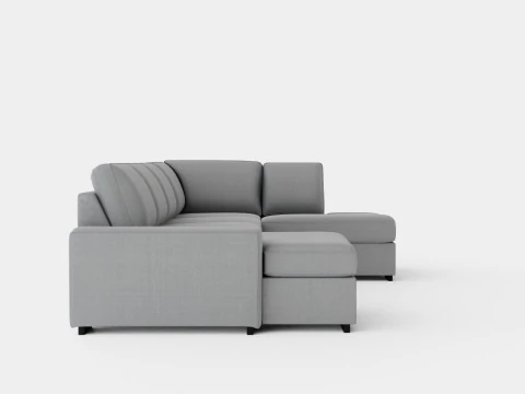 Boss U Sofa With Divan Left Gray 3D Model