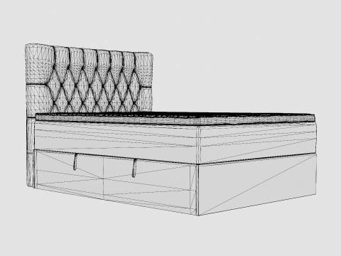 Cama Boxy Box Negro Modelo 3D