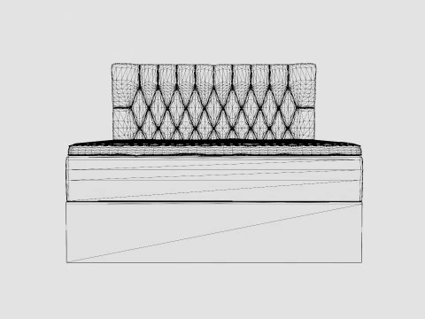 Boxy Box Bed Black 3D Model