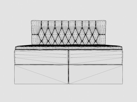 Boxy Box Bed Black 3D Model
