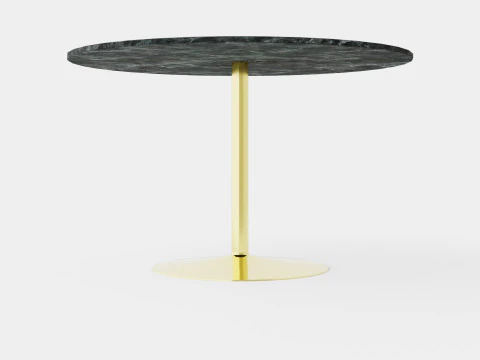 Capri Dining Table Around Marble 3D Model