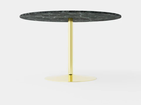 Capri Dining Table Around Marble 3D Model