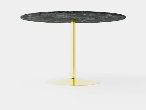 Capri Dining Table Around Marble 3D Model