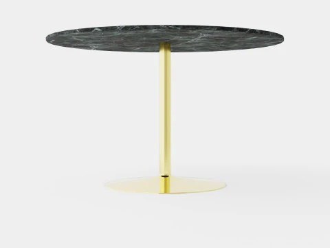 Capri Dining Table Around Marble 3D Model