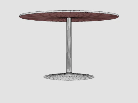 Capri Dining Table Around Marble 3D Model