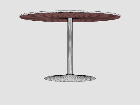 Capri Dining Table Around Marble 3Dモデル